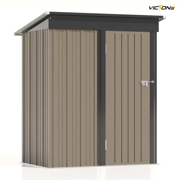 5x3 FT Outdoor Storage Shed, Tool Shed with Sloping Roof