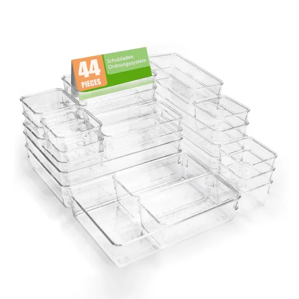 44pcs Drawer storage box set, multi-functional