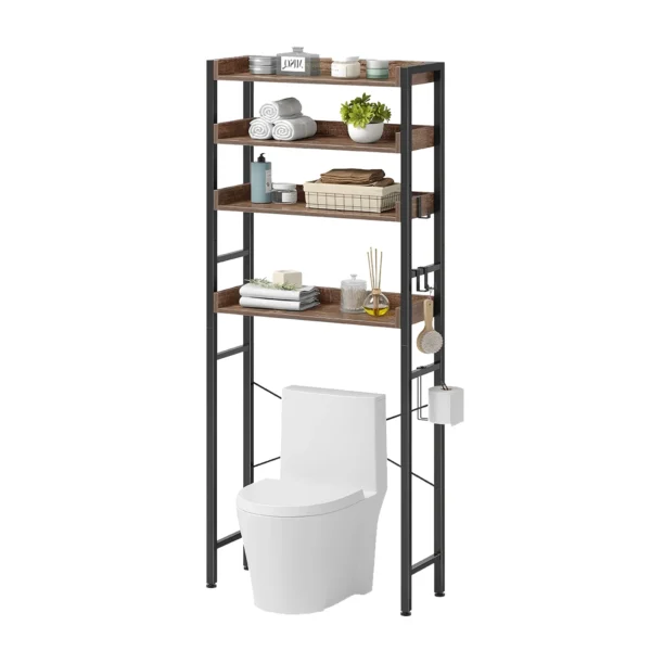 Over The Toilet Storage Rack 4-Tier Bathroom Organizer