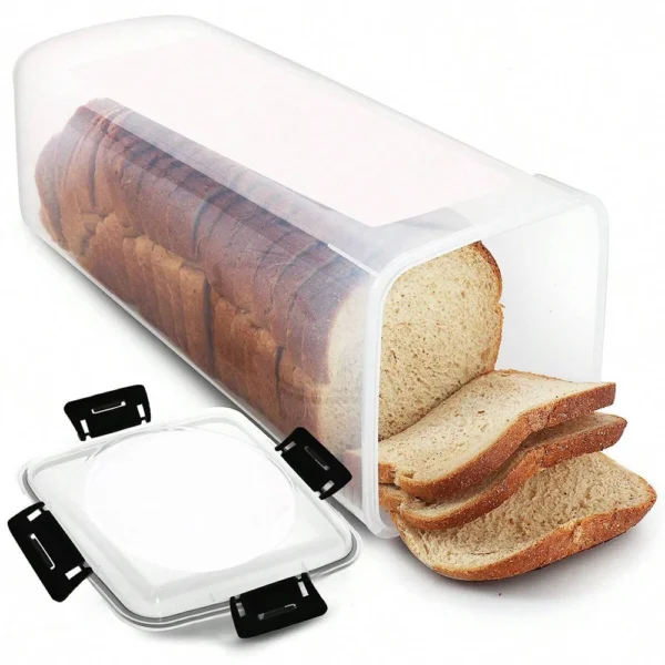 Bread Loaf Container Clear Airtight Bread Box