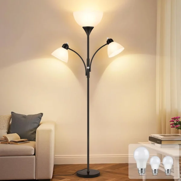 72-Inch Dimmable Floor Lamp with 2 Reading Lights,